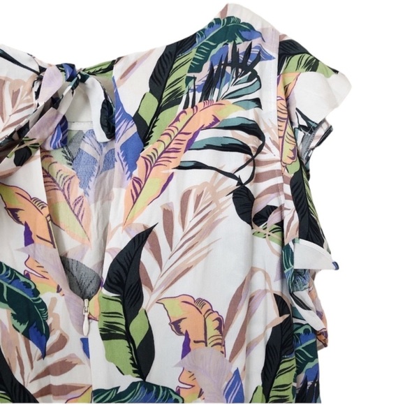 🌺SANCTUARY Antonella Tropical Palm Print Wide Leg Tie-back Jumpsuit Size M🌺 - Picture 4 of 10